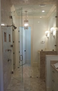 Custom frameless shower