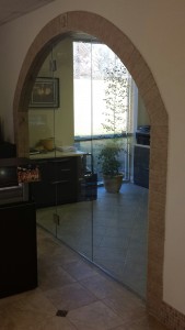 Custom frameless commercial glass door